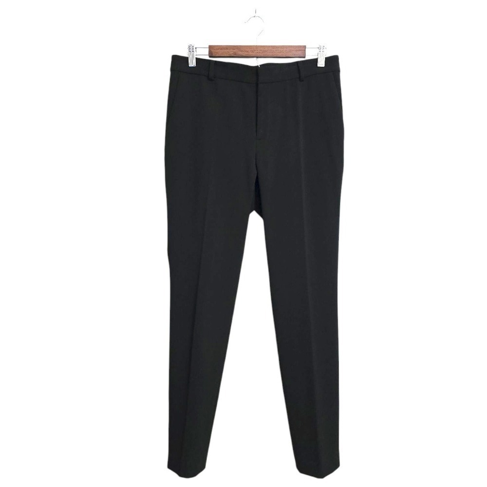 Lauren Ralph Lauren Black Wool Blend Mid-Rise Straight Leg Ankle Pants Sz 8